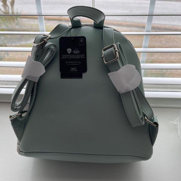 New Bioworld Harry Potter Symbols Mint Green and Ivory Mini Backpack - Picture 6 of 8